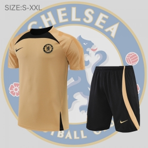 22/23 Chelsea Training Short Sleeve Kit Gold