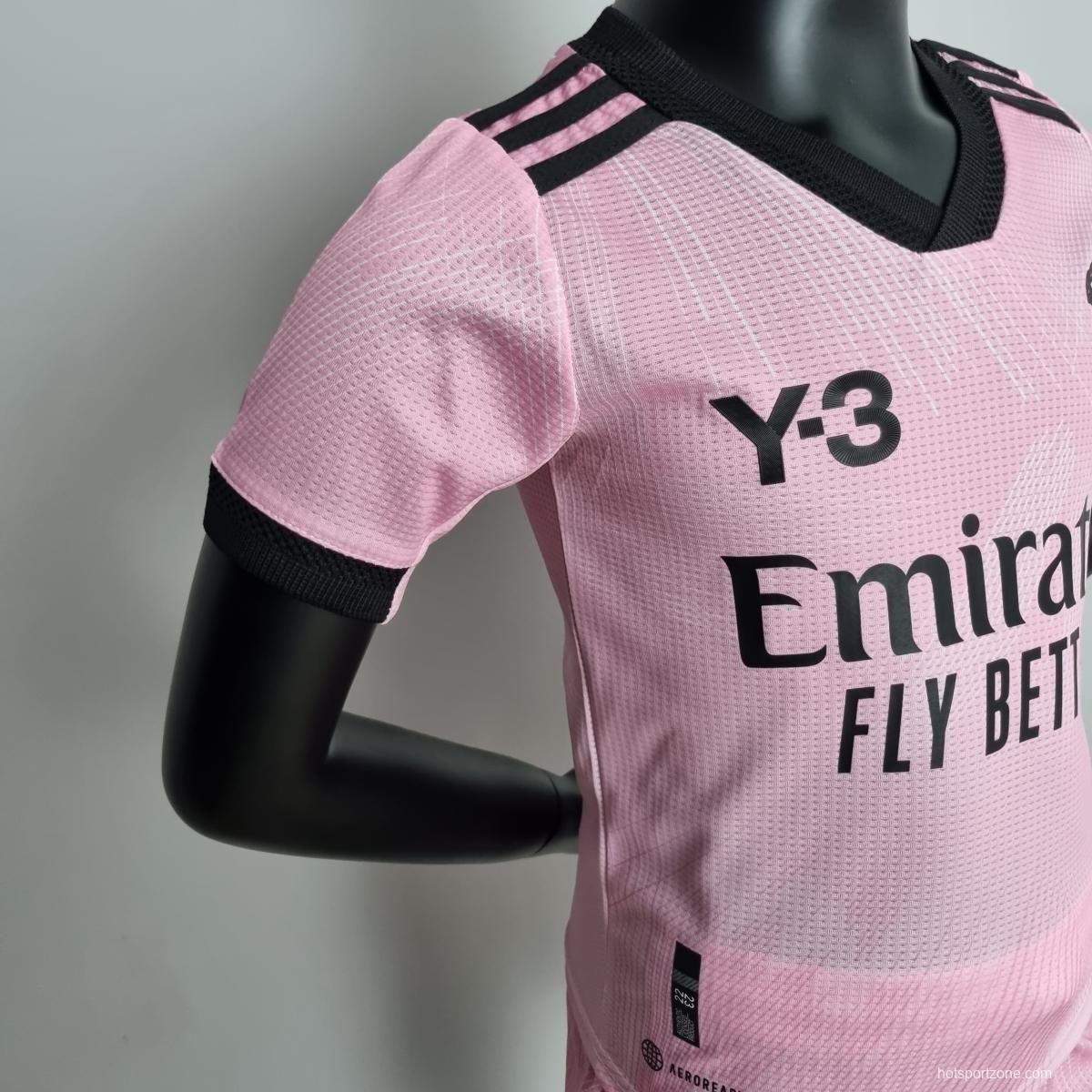 22/23 Real Madrid Y3 kids pink Soccer Jersey
