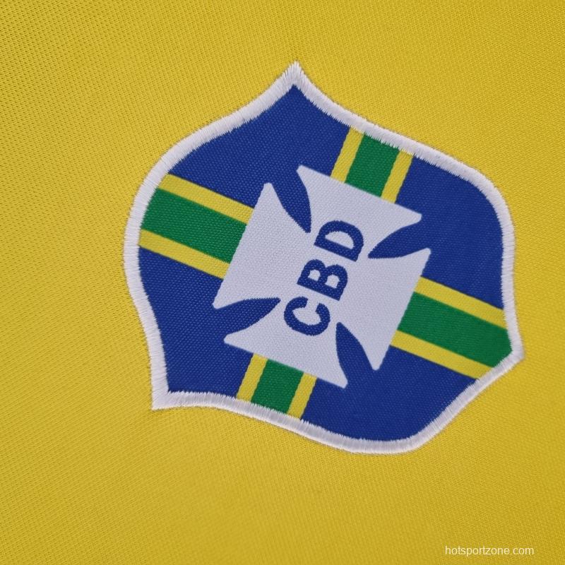 Retro Brazil 1970 Home Soccer Jersey