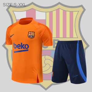 22/23 Barcelona Training Jersey Short Sleeve Kit Orange