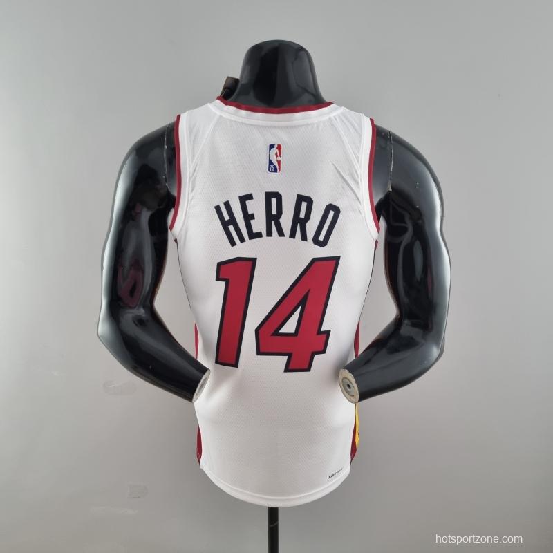 75th Anniversary Miami Heat HERRO#14 White NBA Jersey