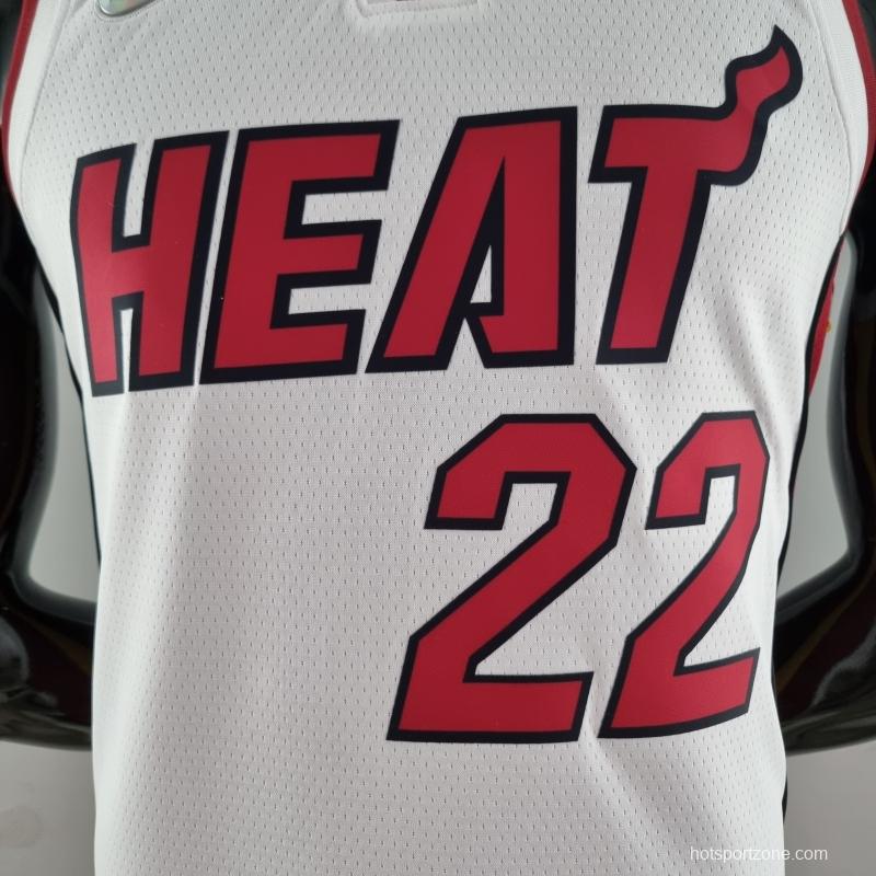 75th Anniversary Miami Heat BUTLER#22 White NBA Jersey