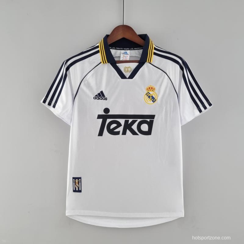Retro Real Madrid 98/00 Home Soccer Jersey
