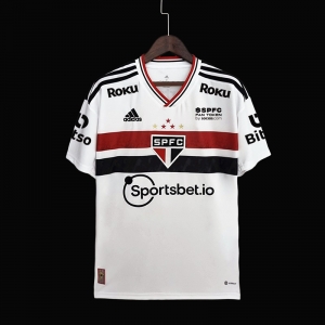 22/23 All Sponsor São Paulo Home  Soccer Jersey