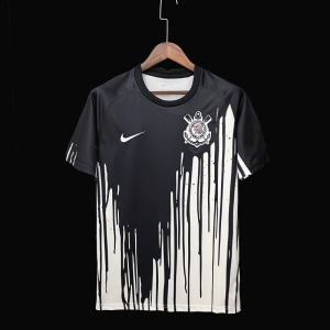 22/23 Corinthians Black+White Training Soccer Jersey