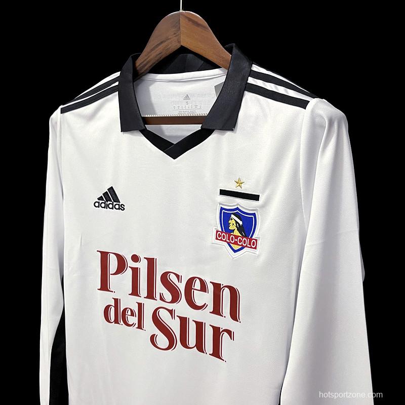 22/23 Colo Colo Home Long Sleeve  Soccer Jersey