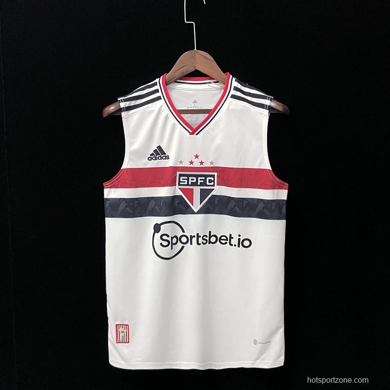 22/23 Vest Sao Paulo Home White Soccer Jersey