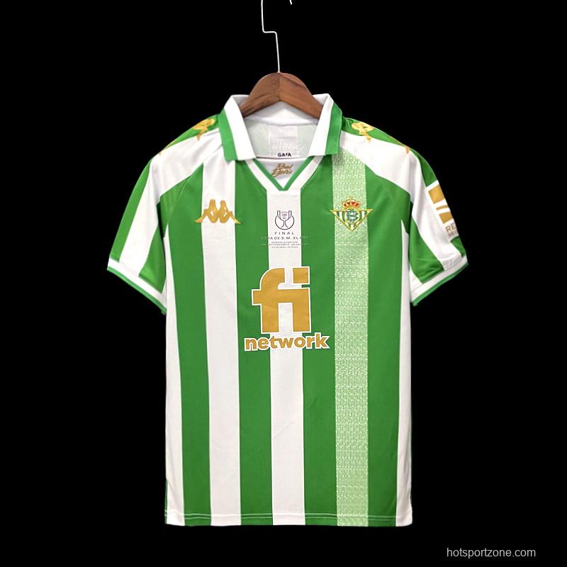 22/23 Real Betis King's Cup Version Home  Soccer Jersey