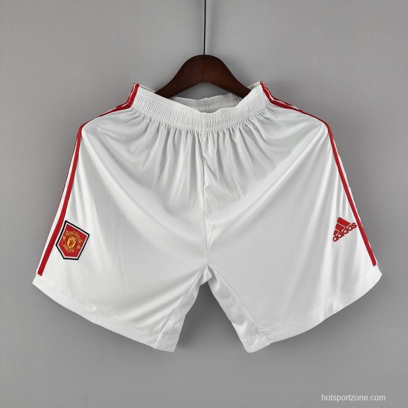 22/23 Manchester United Home Shorts  Soccer Jersey
