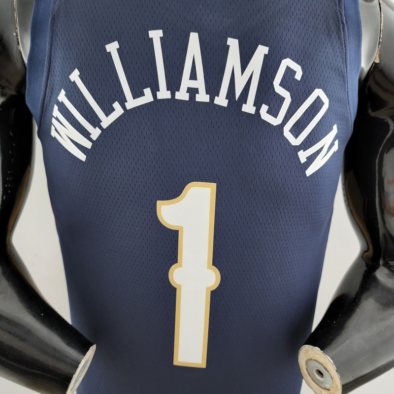 75th Anniversary New Orleans Pelicans Williams #1 Navy Blue NBA Jersey