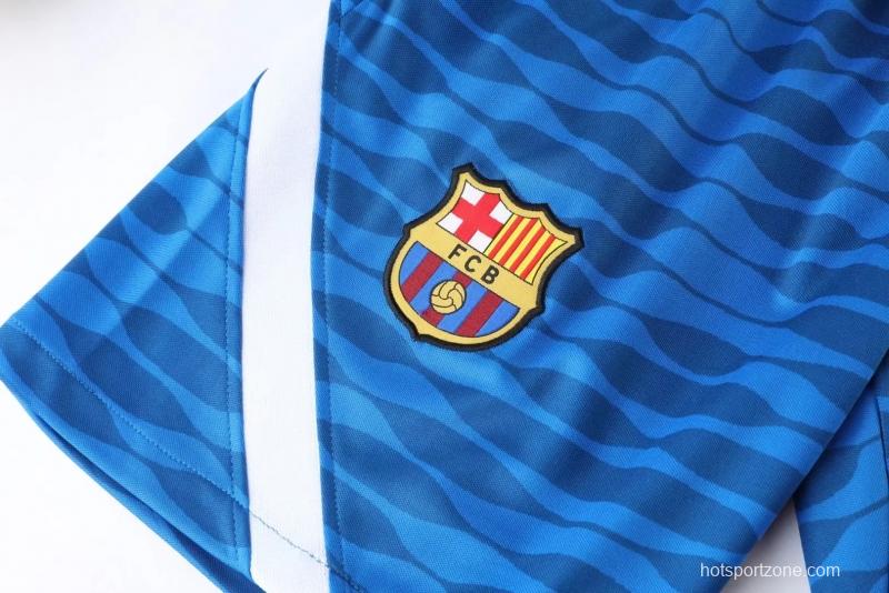 22/23 Barcelona Pre-match Training Jersey Red+Blue Vest
