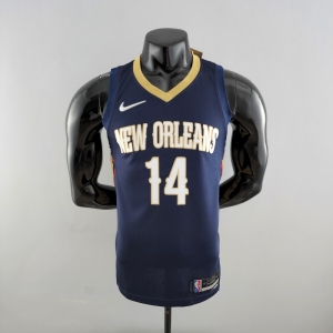 75th Anniversary New Orleans Pelicans Ingram #14 Navy Blue NBA Jersey
