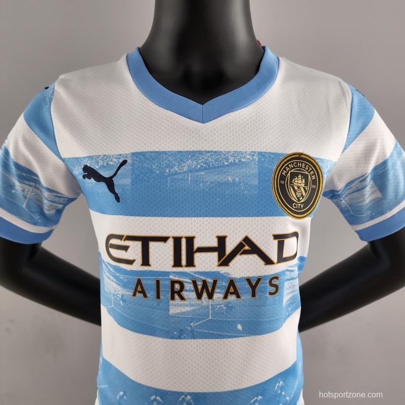 22/23 Kids Kit Manchester City Limited Edition Blue White Size 16-28