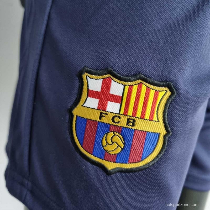 22-23 Barcelona Home Kids Kit Soccer Jersey