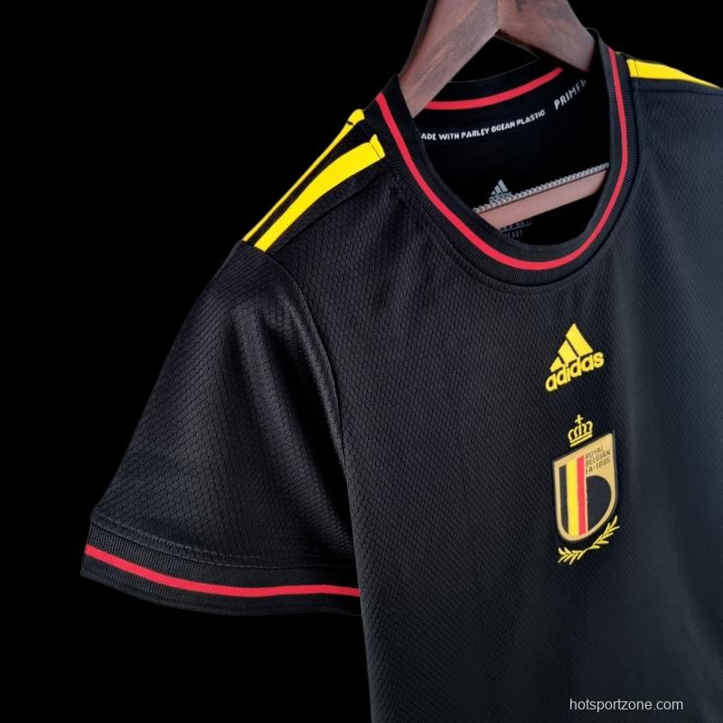 2022 Women Belgium Black Soccer Jersey
