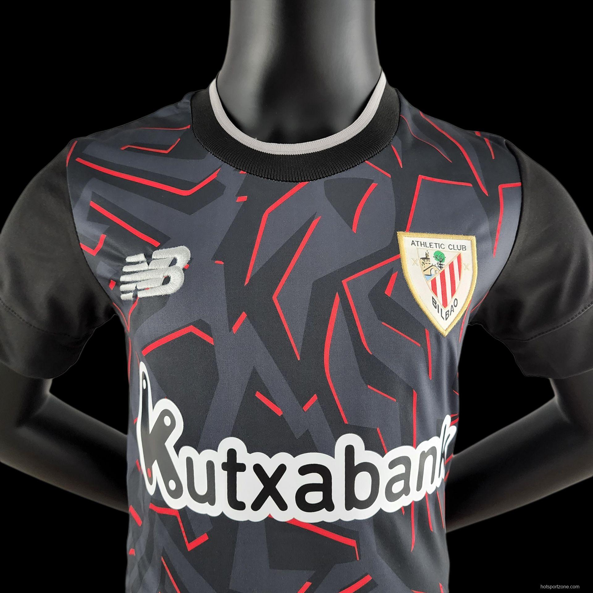 22/23 Kids Kit Athletic Bilbao Away Size：16-28 Soccer Jersey