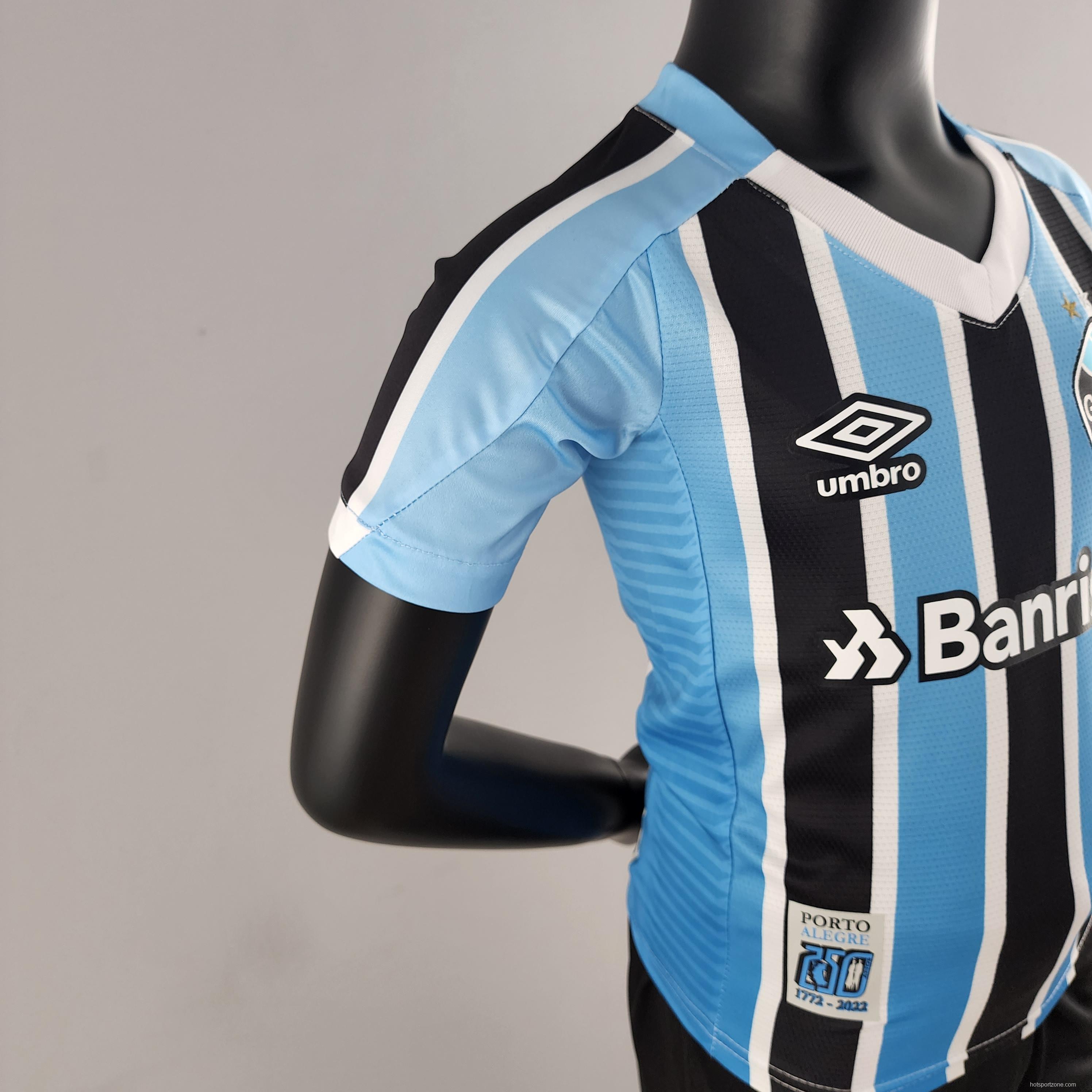 22/23 Kids Kit Gremio Home Size：16-28 Soccer Jersey