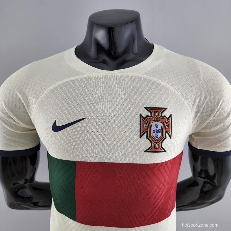Player Version 2022 Portugal Away Soccer Jersey