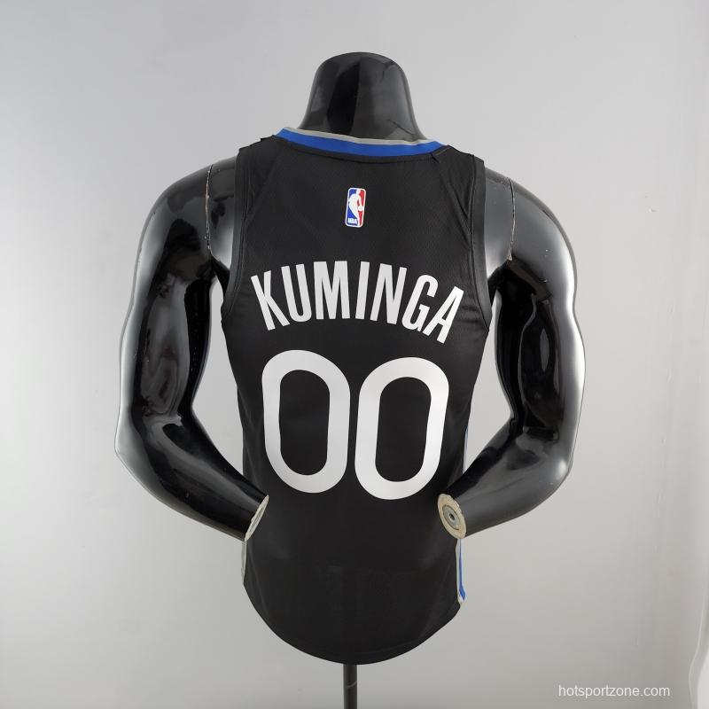2020 KUMINGA#00 Warriors City Edition Black And Grey NBA Jersey