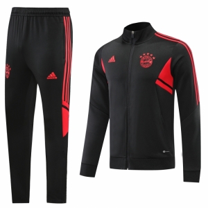 22/23 Bayern Munich Black Red Full Zipper Jacket+Long Pants