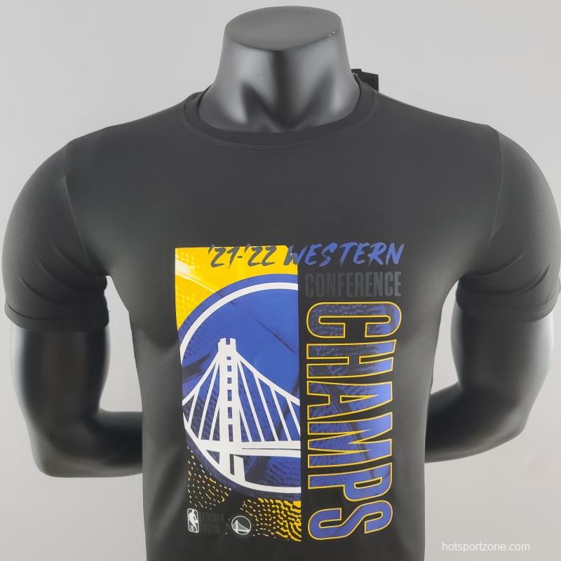 2022 NBA Golden State Warriors CHAMPIONS Black T-Shirts #K000223