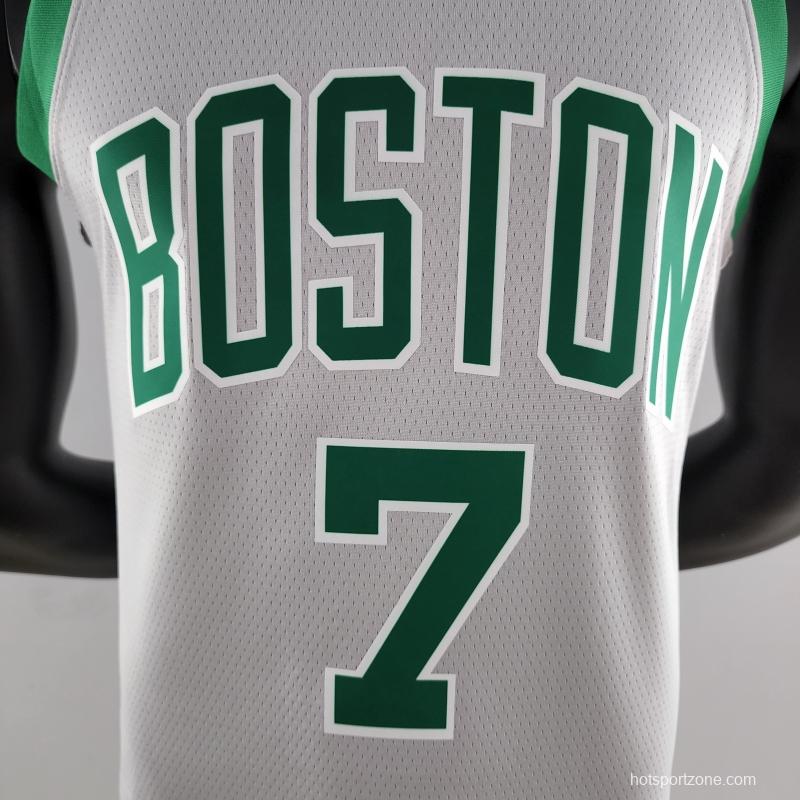 BROWN#7 Boston Celtics Grey NBA Jersey