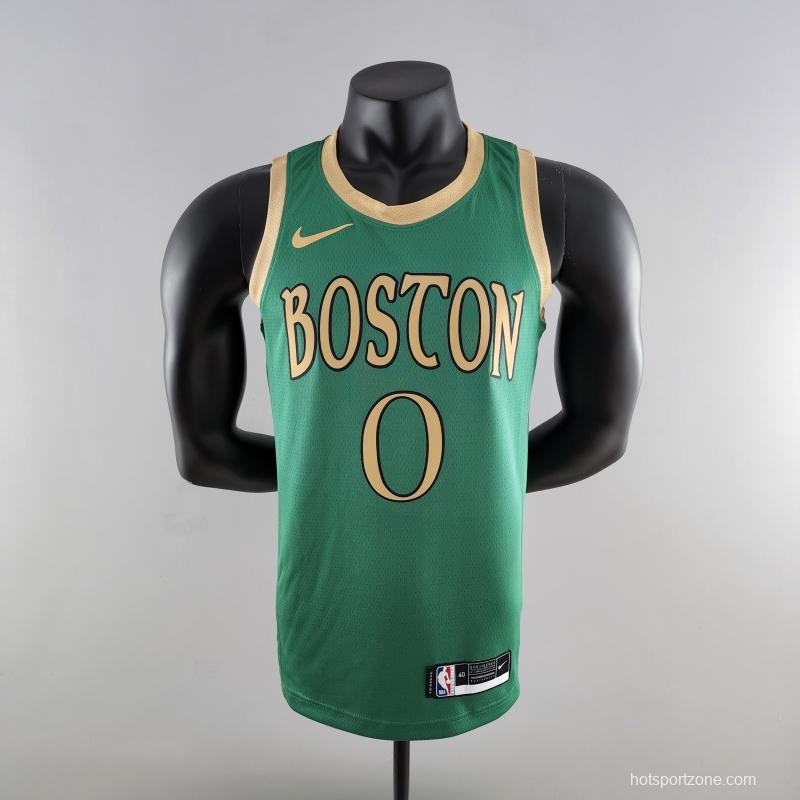 2020 Tatum #0 Boston Celtics City Edition Green NBA Jersey