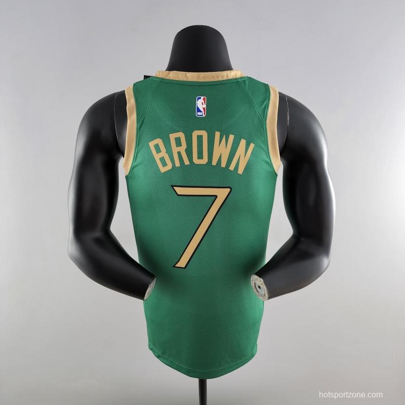 2020 BROWN#7 Boston Celtics City Edition Green NBA Jersey