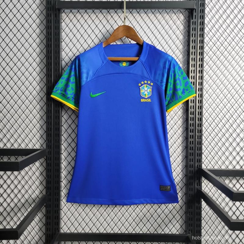 2022 Woman Brazil Away Soccer Jersey