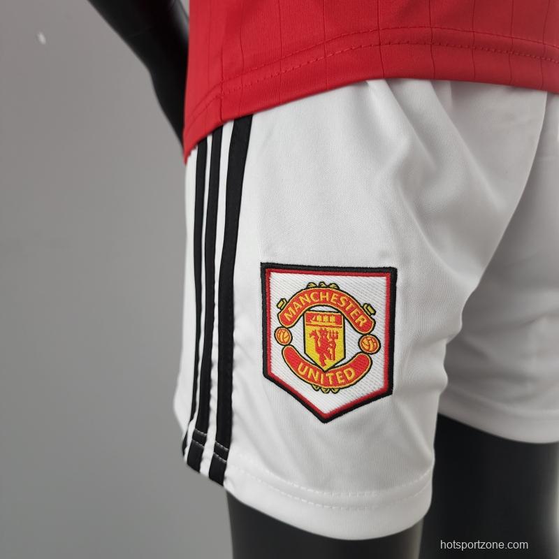 22/23 Kids Manchester United Home SIZE16-28 Soccer Jersey
