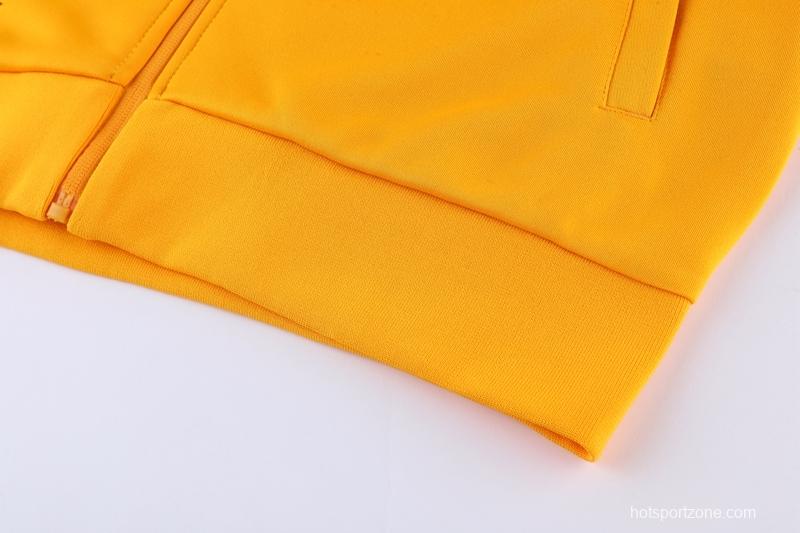 2022 Netherlands Yellow Full Zipper Tracksuit