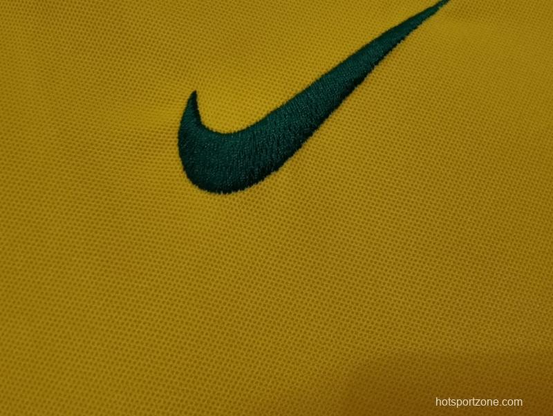 Retro 1998 Brazil Home Soccer Jersey