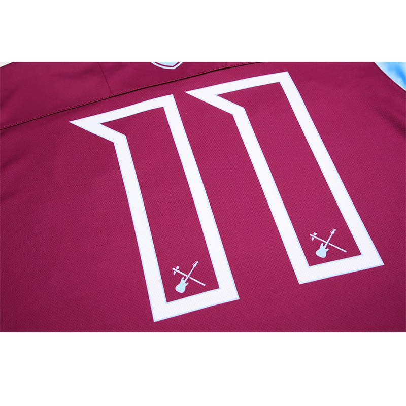 Retro 22/23 Iron Maiden X West Ham Wine/Blue Jersey With Number 11