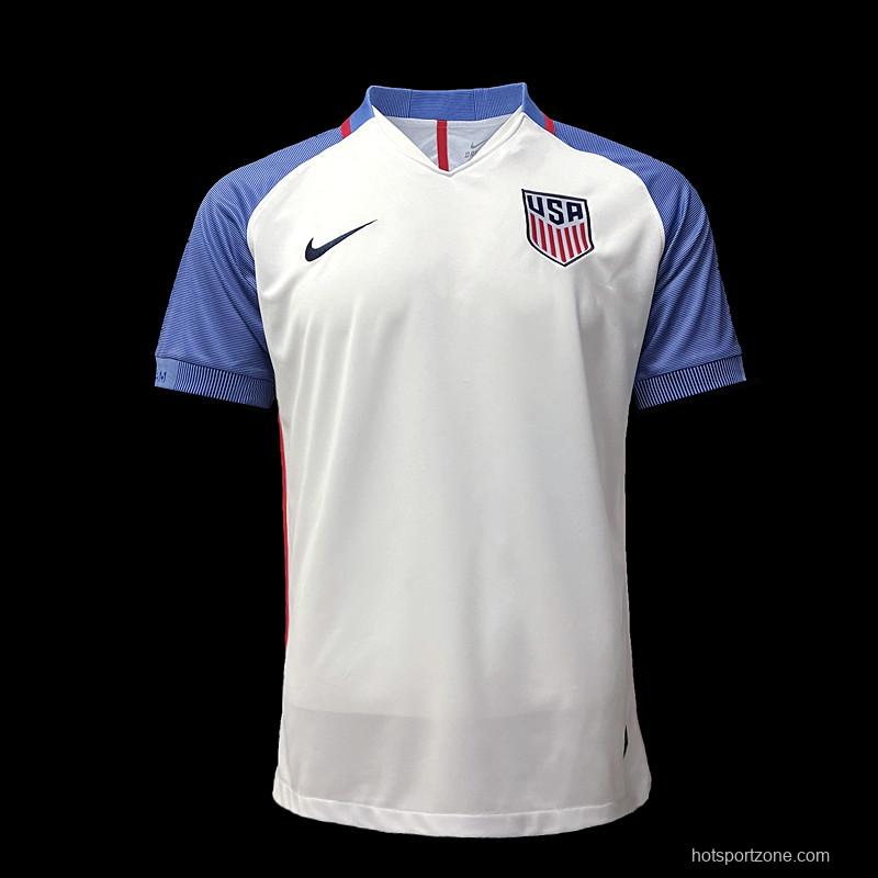 Retro 2016 USA Home Soccer Jersey