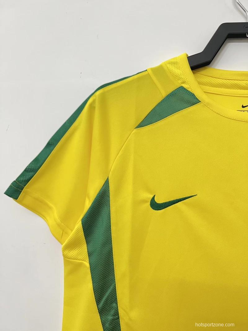 Retro 2002 Brazil Home Soccer Jersey