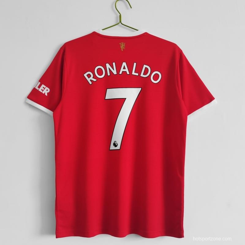Retro 2021/22 Manchester United Home Soccer Jersey