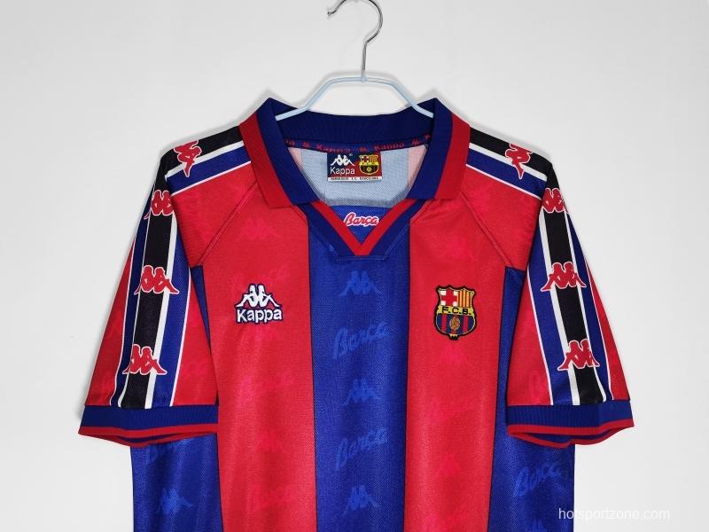 Retro 1995/97 Barcelona Home Soccer Jersey
