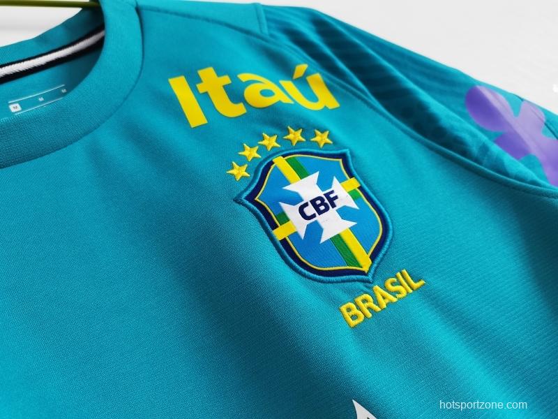 Retro 2021 Brazil Blue Training Jersey