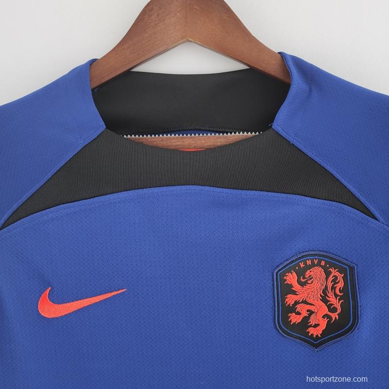 2022 Netherlands World Cup Shirt Away Soccer Jersey