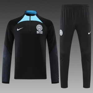 22/23 Inter Milan Black Half Zipper Tracksuit