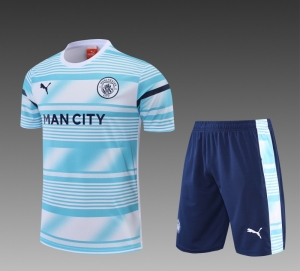 22/23 Manchester City F.C.Blue Jersey +Shorts
