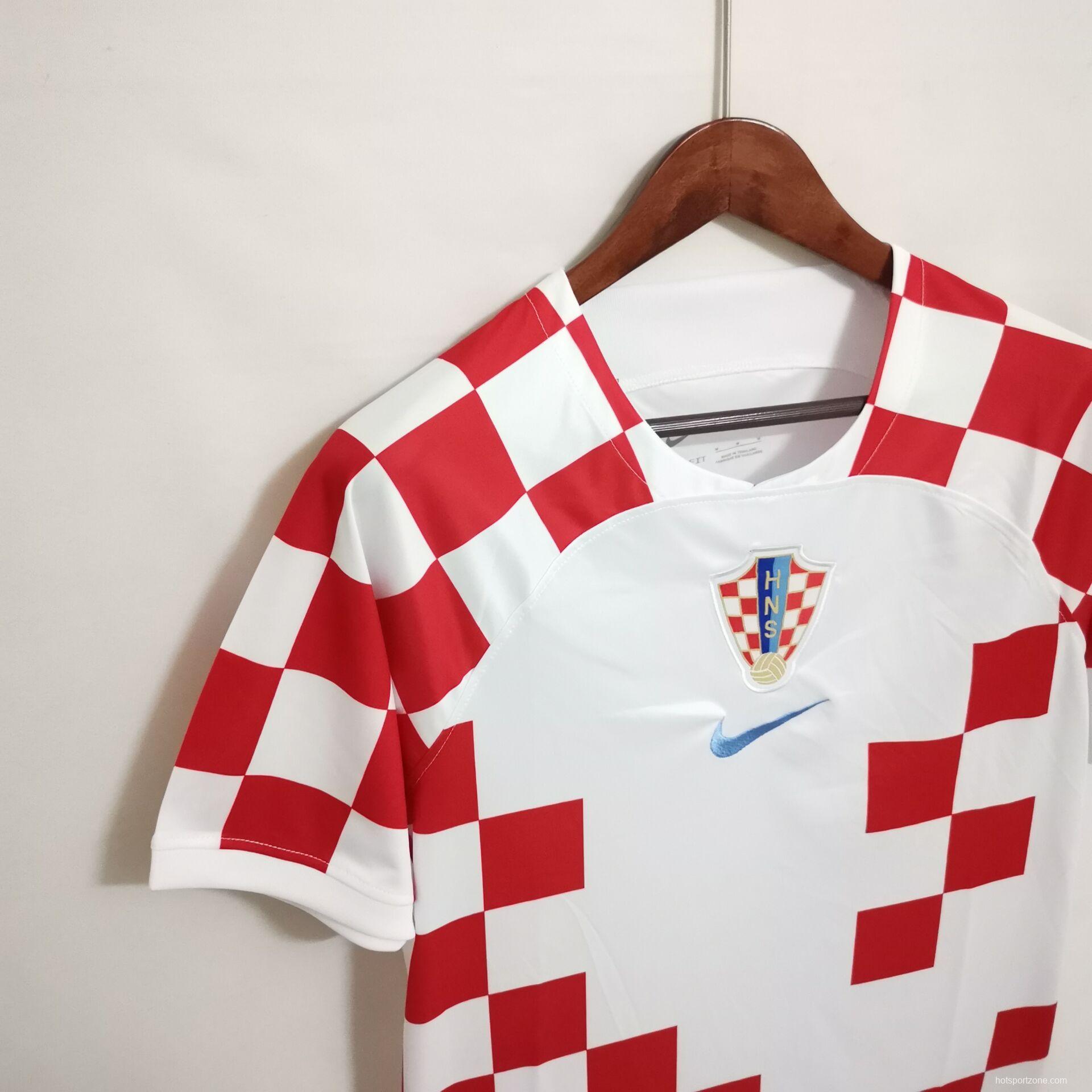 2022 Croatia Home Soccer Jersey