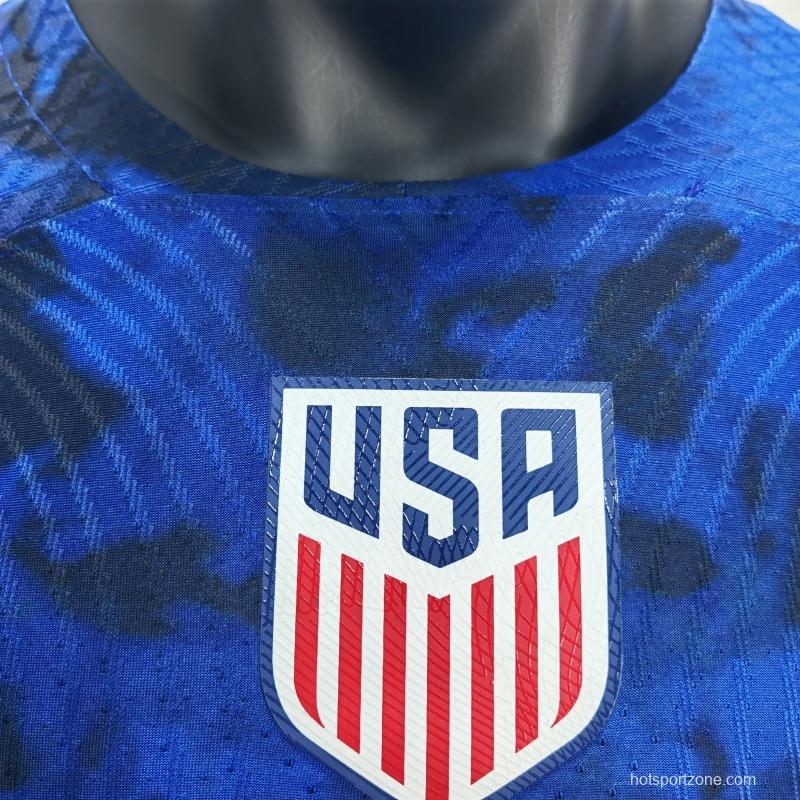 Player Version 2022 USA Away Soccer Jersey