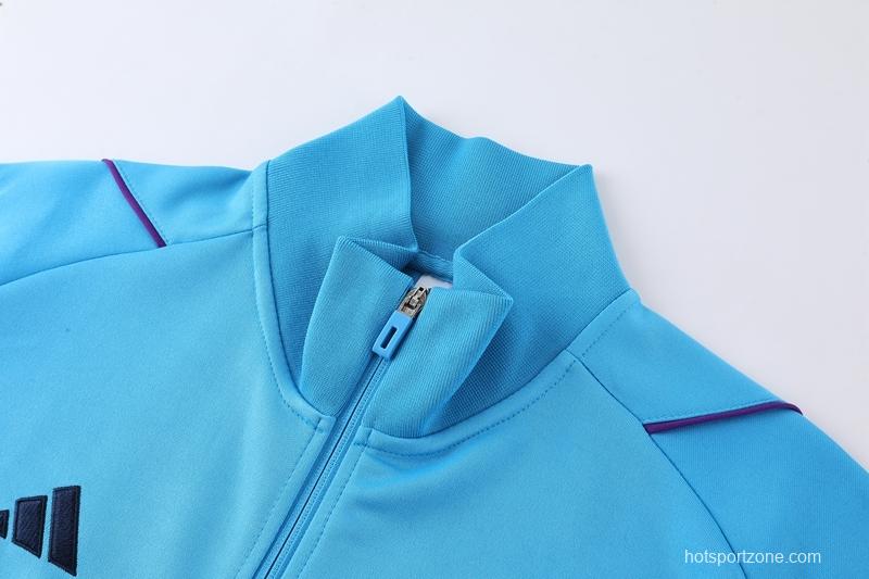 2022 Argentina Blue Full Zipper Tracksuit