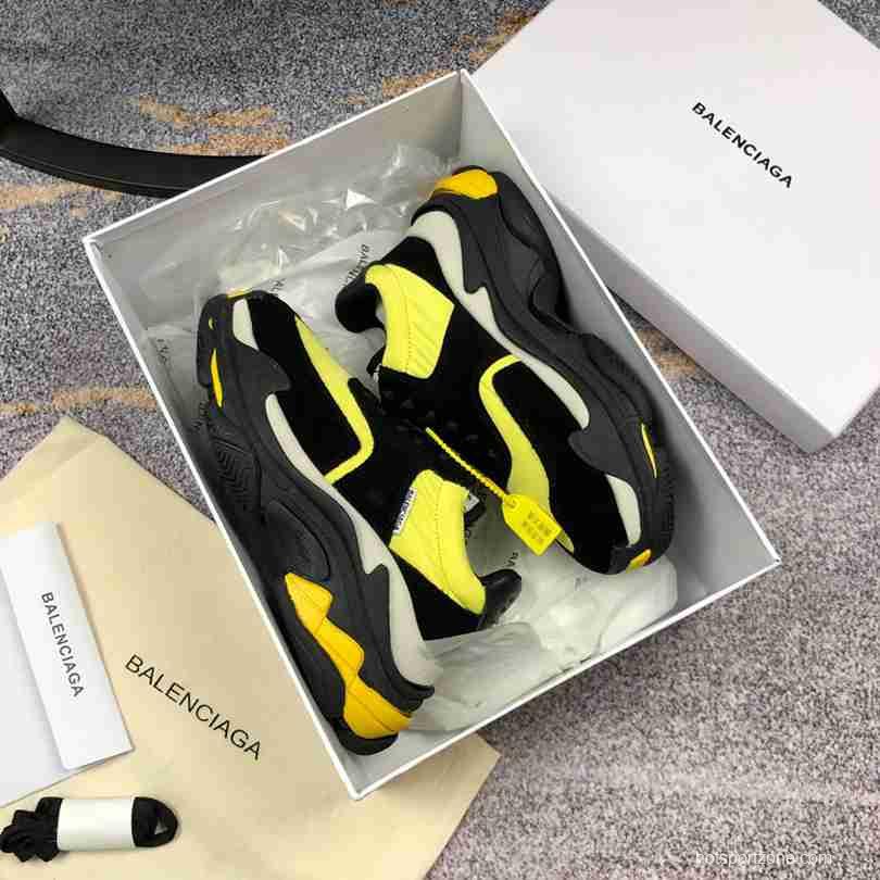 Men Balenciaga Triple-S 2 Yellow Black Sneaker
