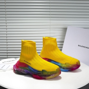 Men/Women Balenciaga Speed Yellow Sneaker