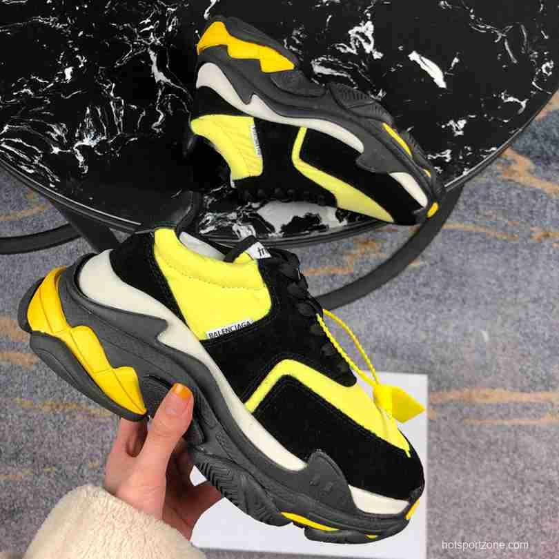 Men Balenciaga Triple-S 2 Yellow Black Sneaker