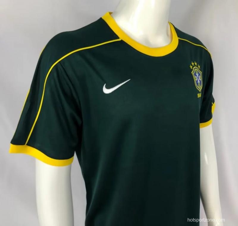 Retro 1998 Brazil Green Goalkeeper Jersey
