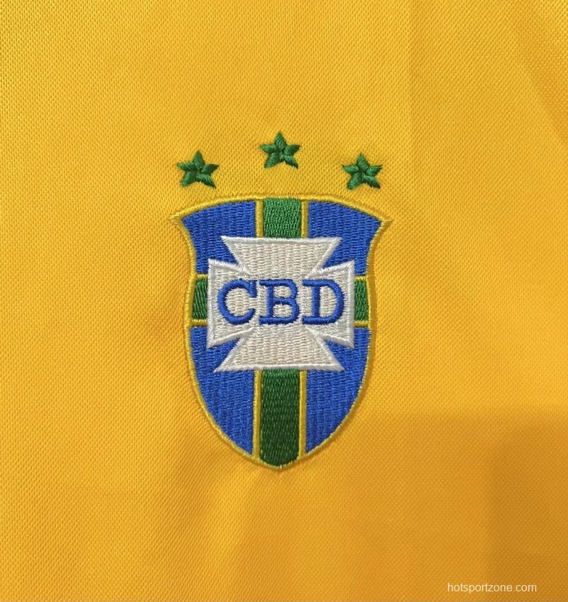 Retro 1970 Brazil Home Jersey 10#Pelé Commemorate The King Of Football