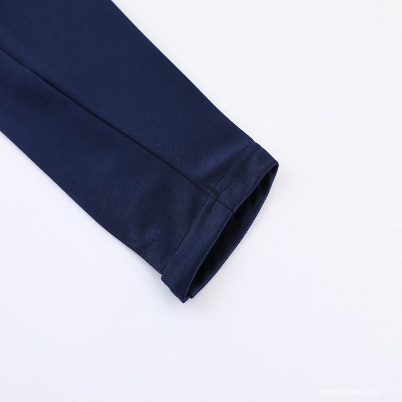 2023 NIKE Blue Black Half Zipper Jacket +Pants